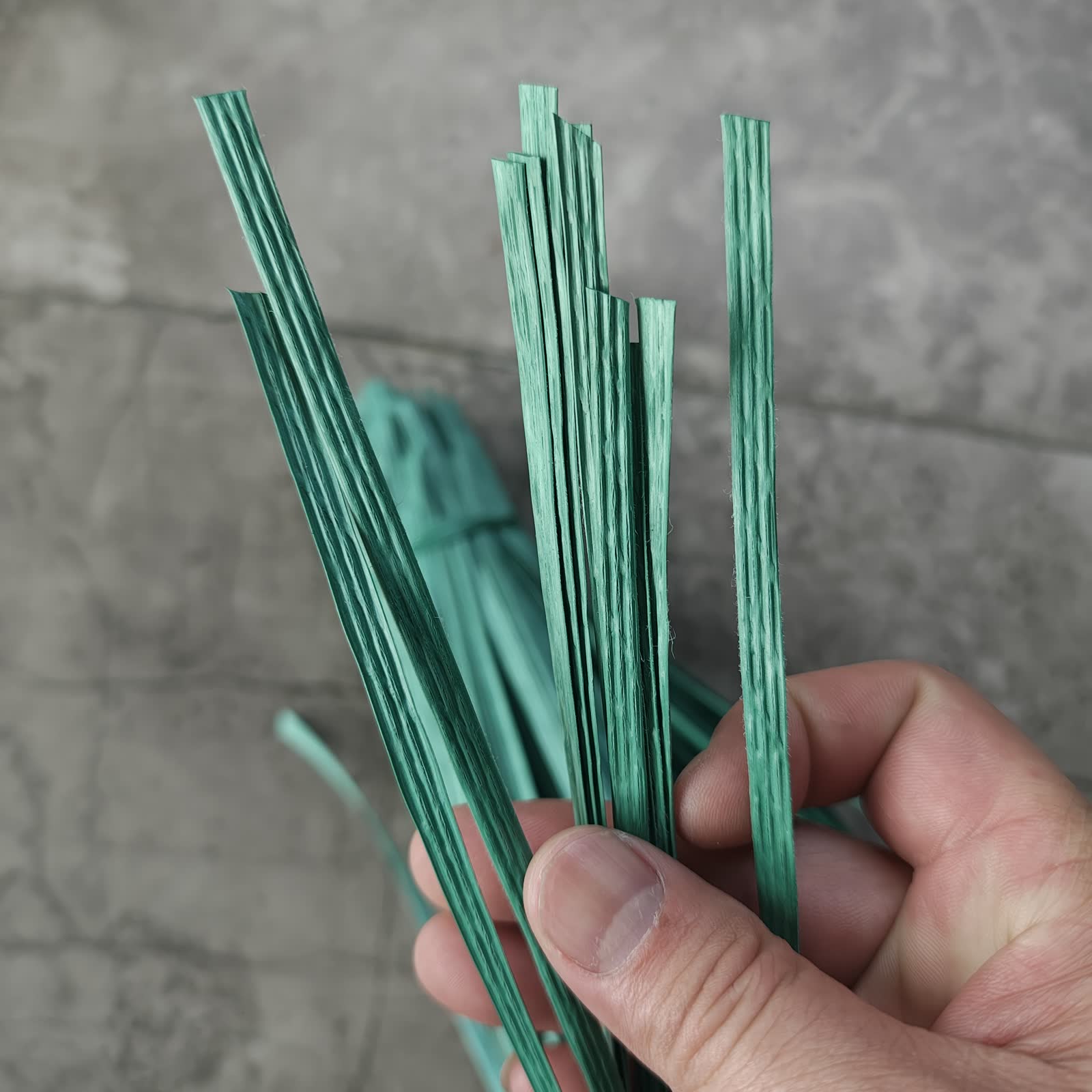Green rope product close-up